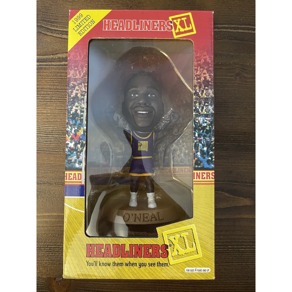 Shaquille O'Neal w/LSU SHAQ Uniform 1999 Headliners XL-COA 10,000 COA-New In Box